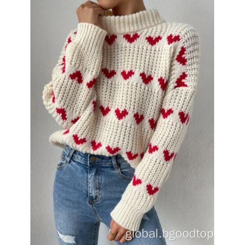 Girl's Sweater Long Sleeve Stand Collar Pullovers Long Sleeve women sweater Supplier